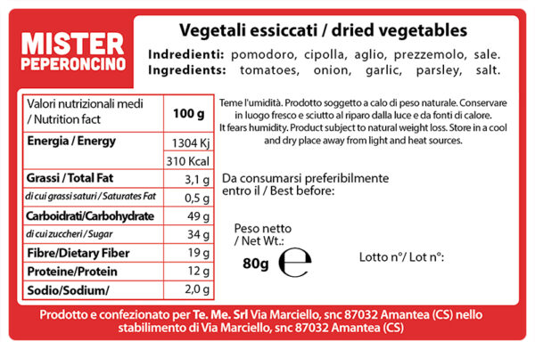 etichetta spaghettata italiana