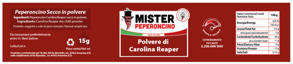 polvere di carolina reaper 15 grammi